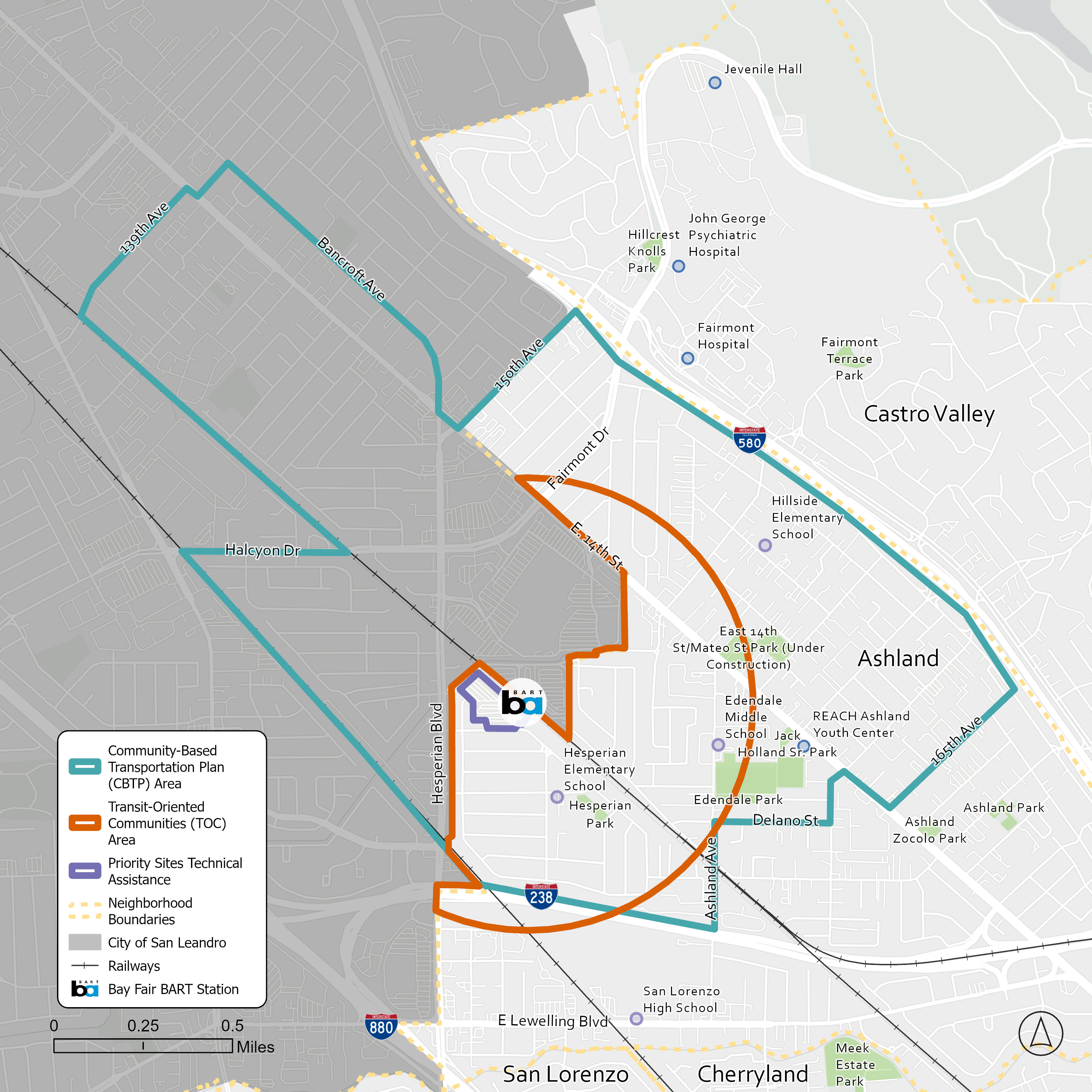 Bay Fair BART Station map
