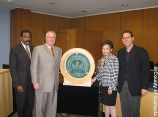 Photo of U.S. Green Building Council's LEEDŽ Gold rating for the Juvenile Justice Center.